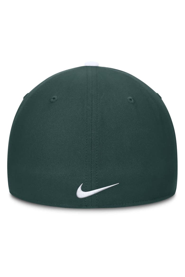 Men's Nike White/Green Michigan State Spartans 2025 Sideline Rise Local Performance Flex Hat, Alternate, color, White