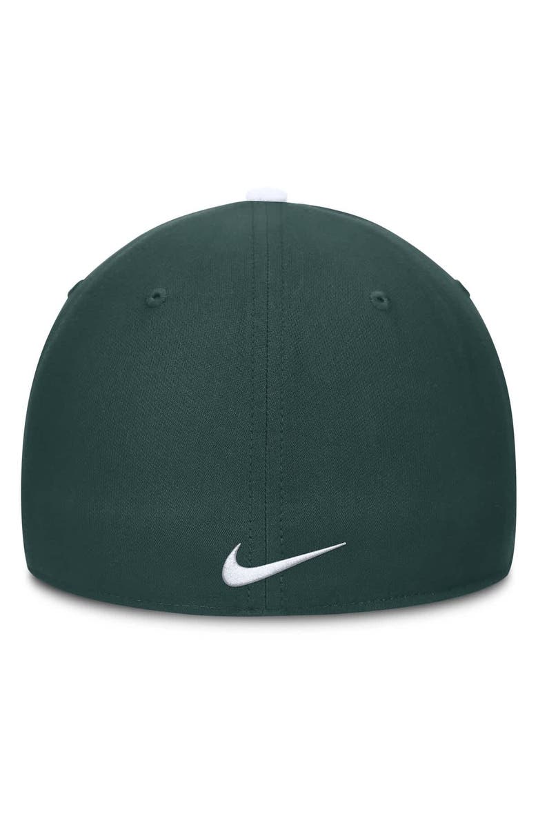 Nike Men's Nike White/Green Michigan State Spartans 2025 Sideline Rise Local Performance Flex Hat, Alternate, color, White