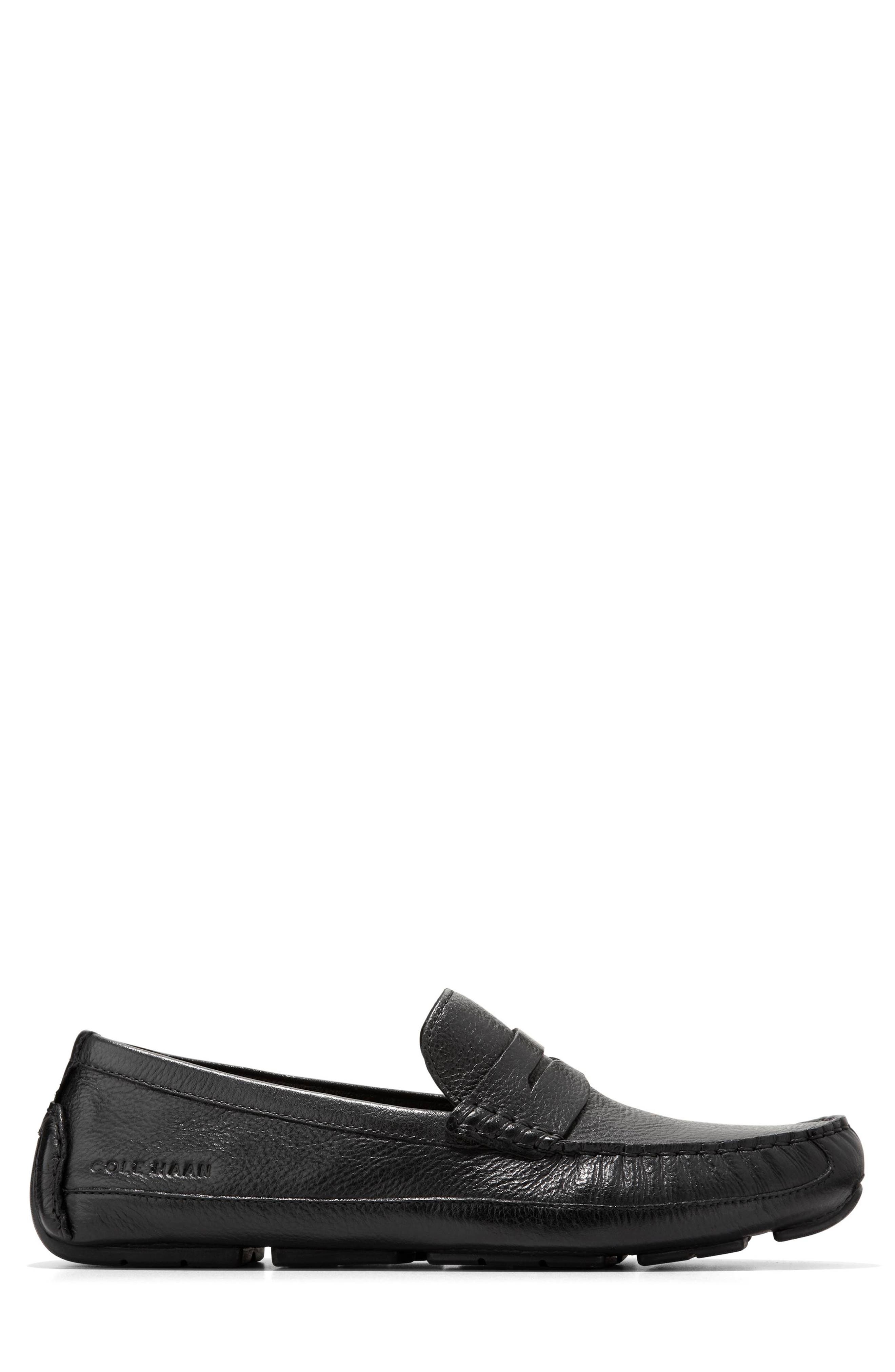 Cole Haan Wyatt Penny Driver, Alternate, color, Black/ Black