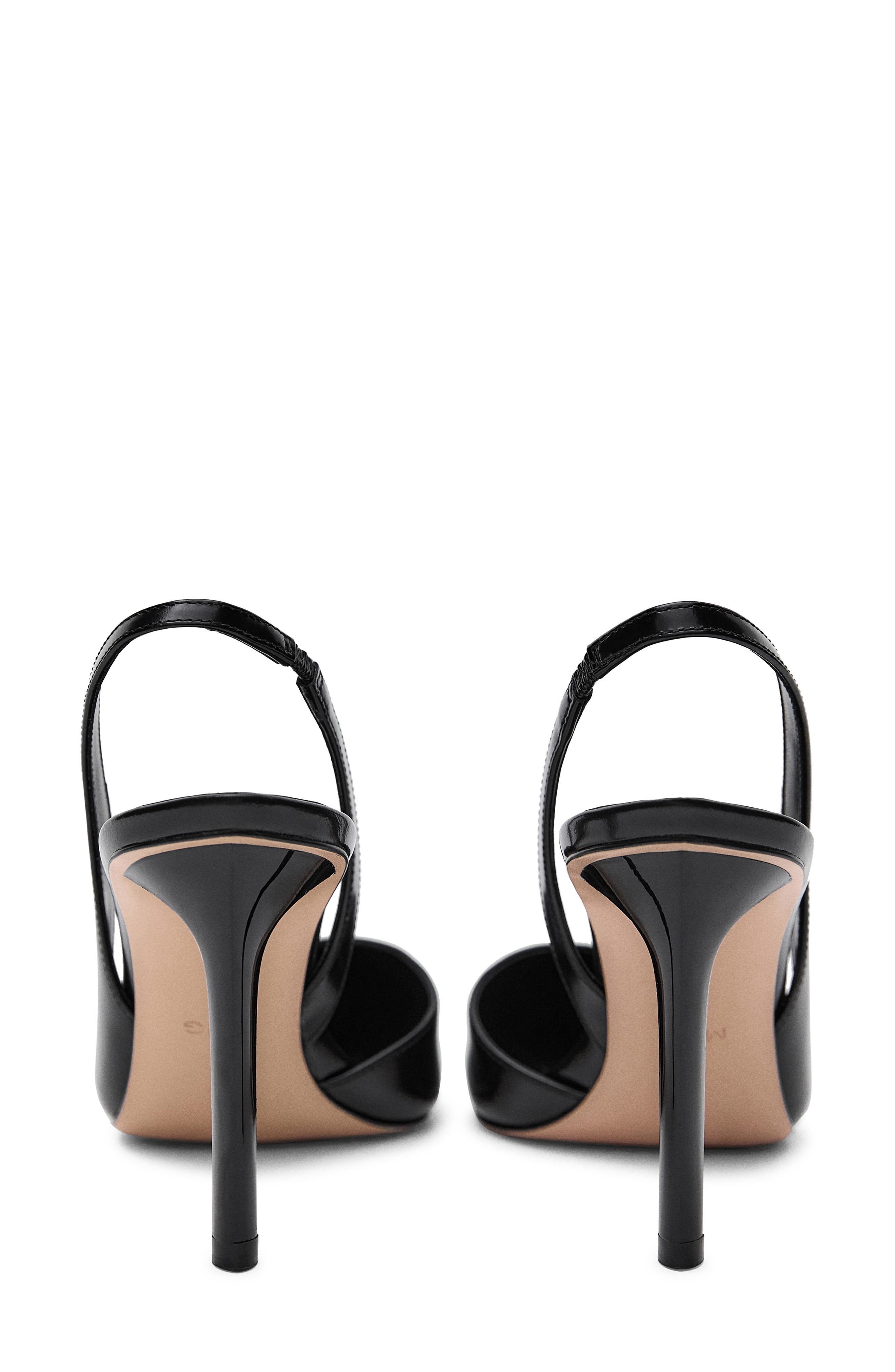 MANGO Slingback Half d
Orsay Pointed Toe Pump, Alternate, color, Black