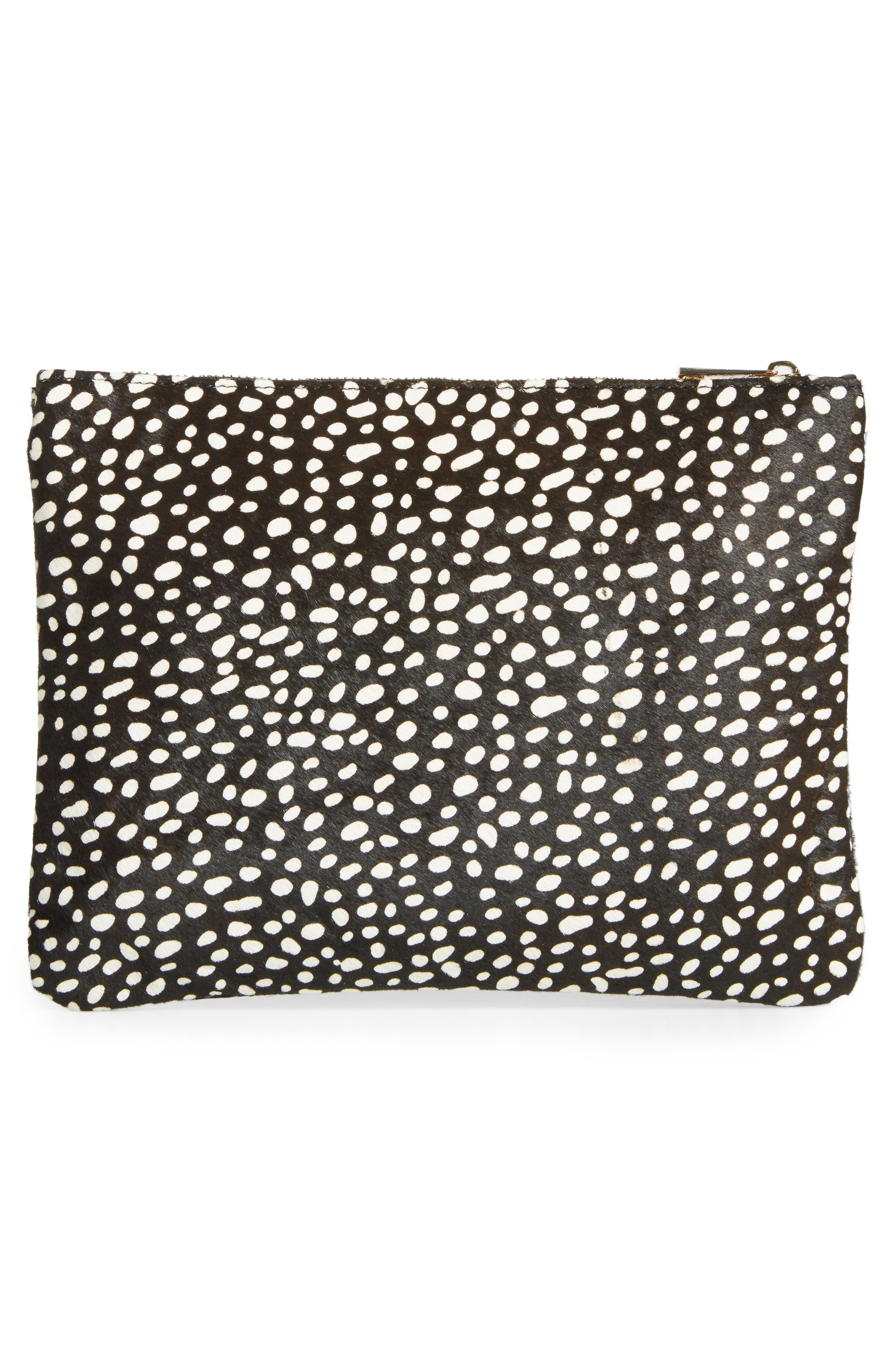 Sole Society 'Dolce' Genuine Calf Hair Clutch, Alternate, color, 