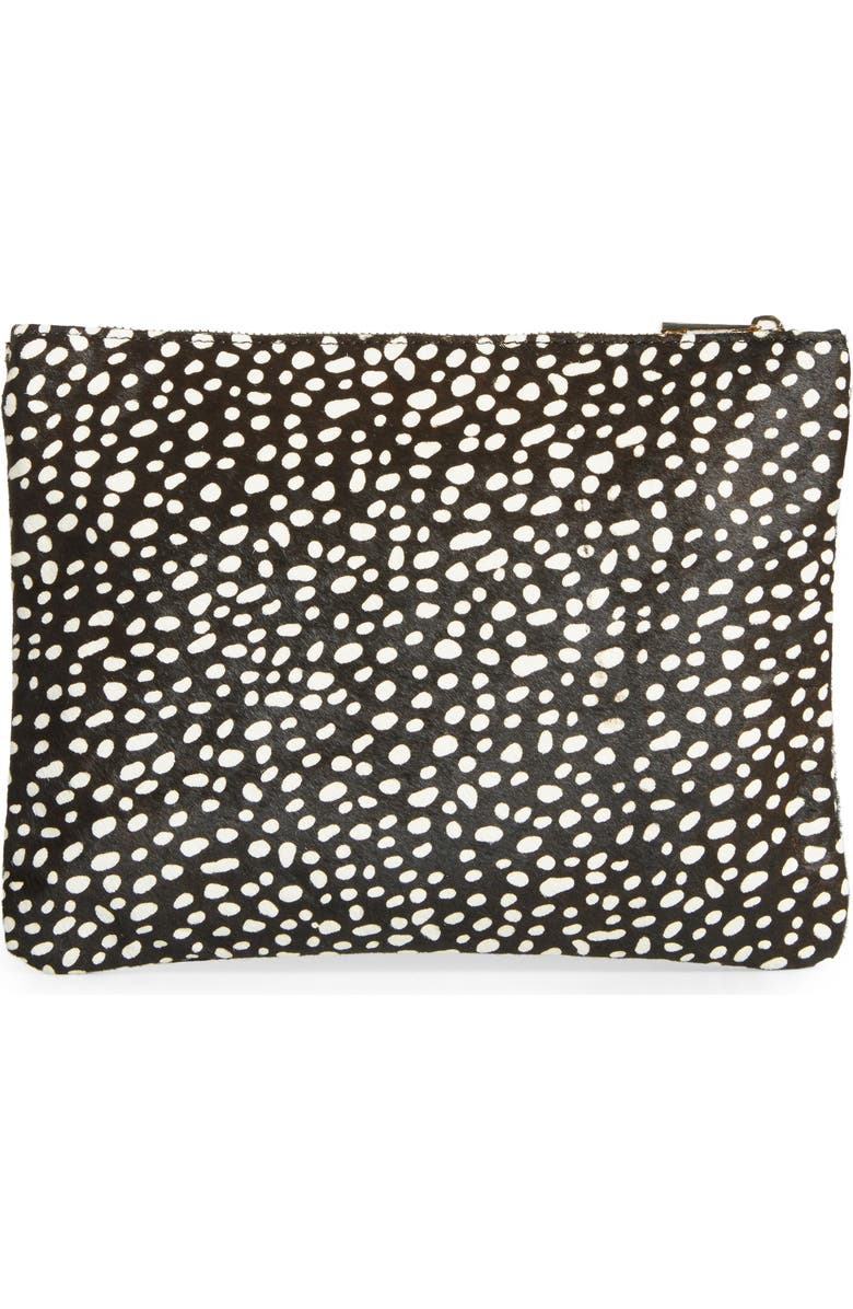 Sole Society 'Dolce' Genuine Calf Hair Clutch, Alternate, color,