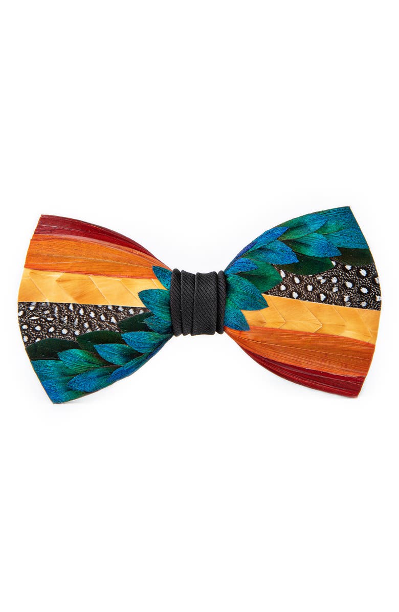 Brackish & Bell Bell Feather Bow Tie, Main, color,