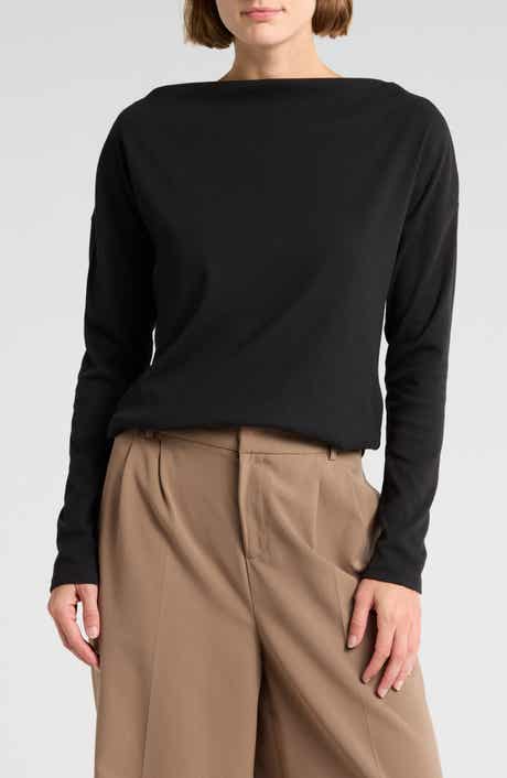 Caslon Long Sleeve Pointelle Polo Sweater Nordstromrack
