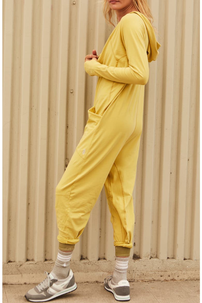 FP Movement Hot Shot Long Sleeve Stretch Cotton Jumpsuit, Alternate, color, SULFUR SPRING