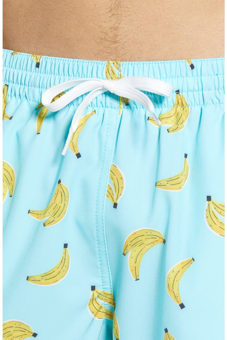 The Banana Stand Print Swim Trunks, Alternate, color, BANANAS