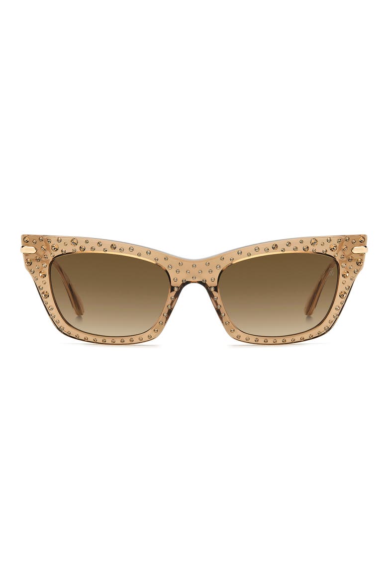 52mm Gradient Cat Eye Sunglasses, Main, color, BEIGE/ BROWN