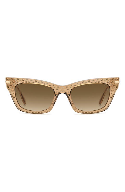 52mm Gradient Cat Eye Sunglasses