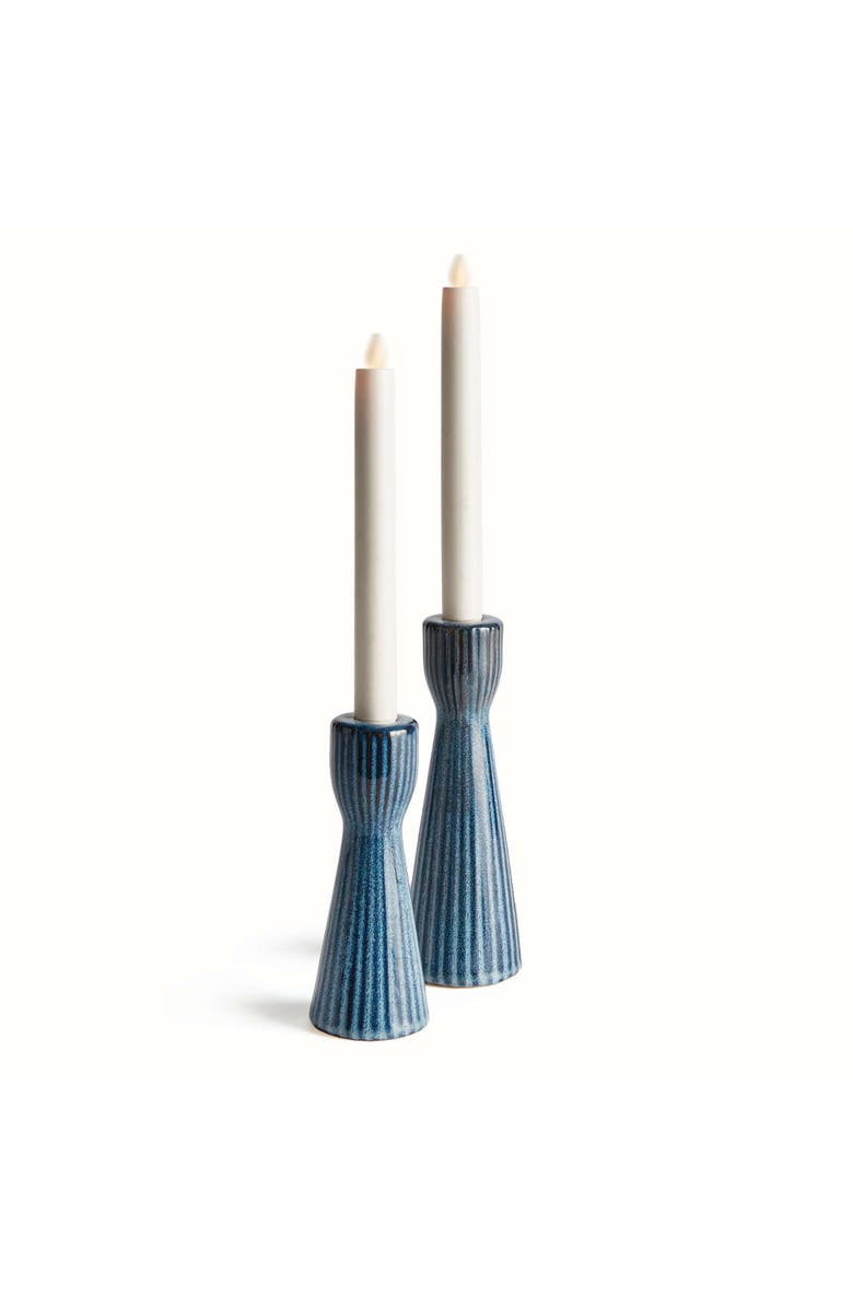 Napa Home & Garden Lesley Blue Taper Holders, Set of 2, Main, color, Blue