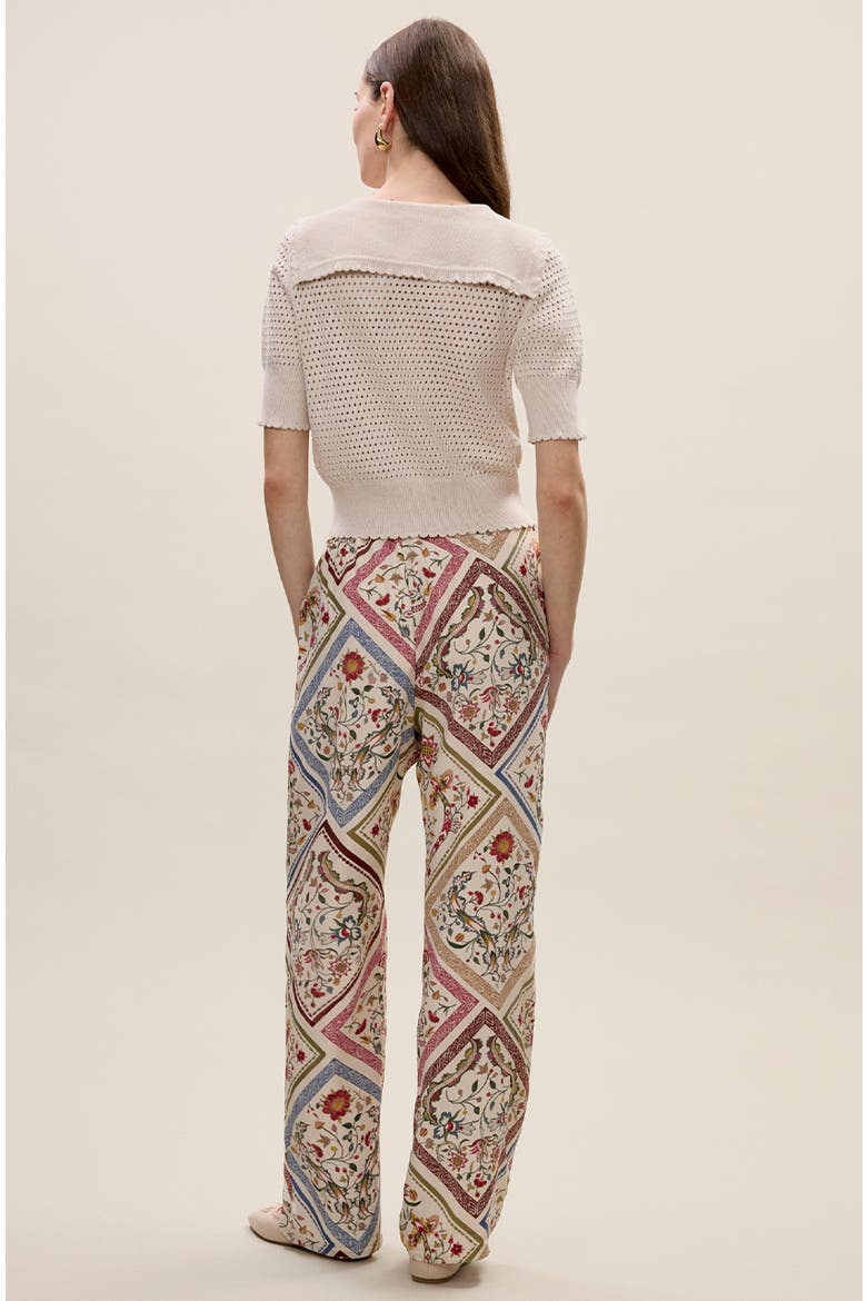 Irie Silky Pant, Alternate, color, MONTAGE FLORAL IVORY COMBO