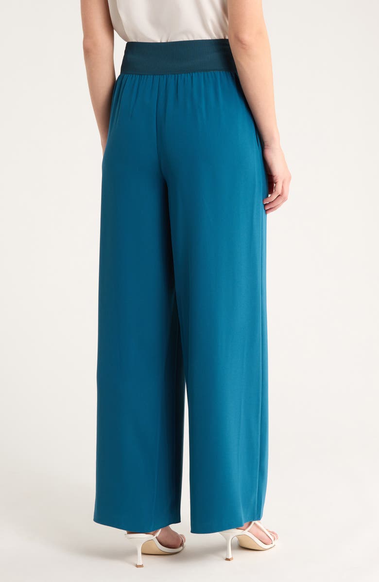 Theory Wide Leg Pants, Alternate, color, Teal Blue