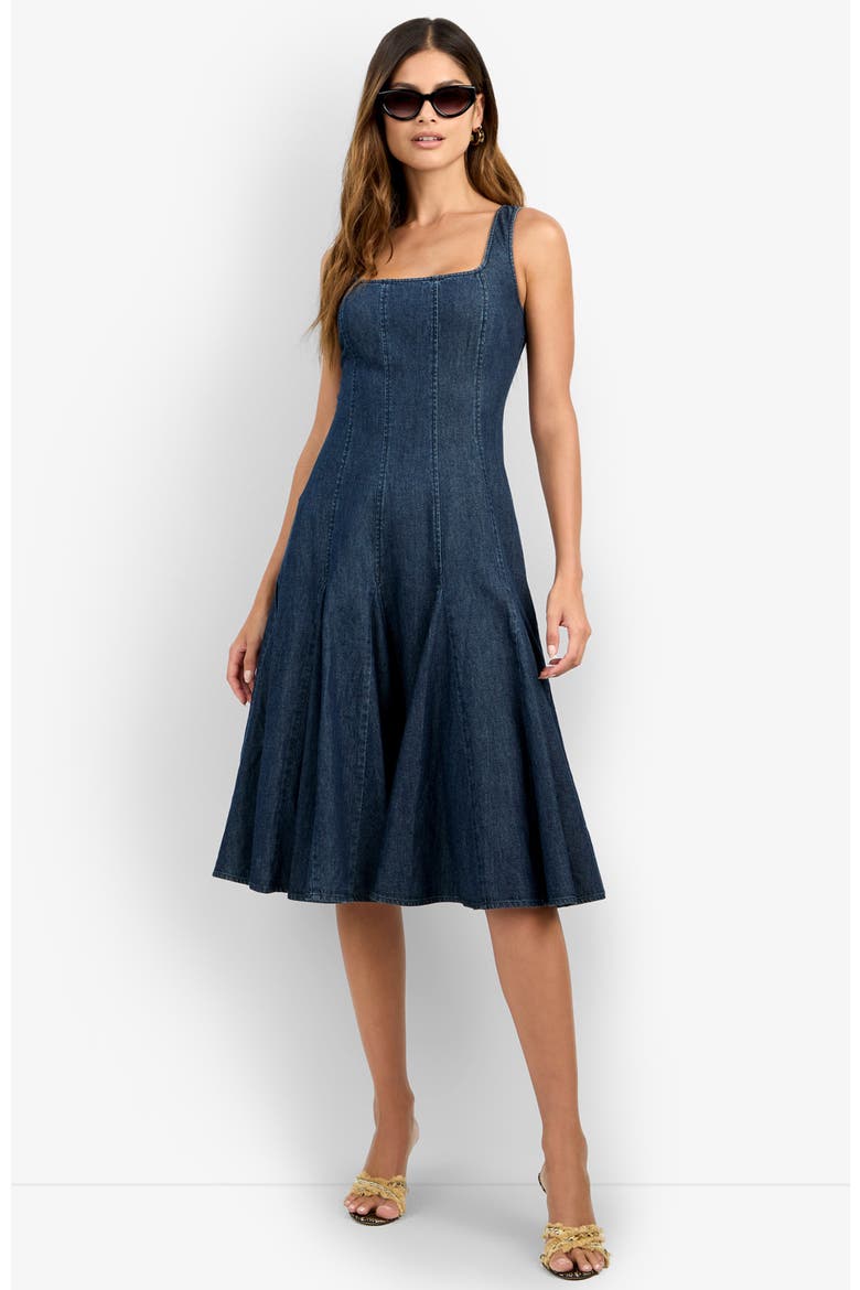 Casima Dress, Alternate, color, Indigo Denim