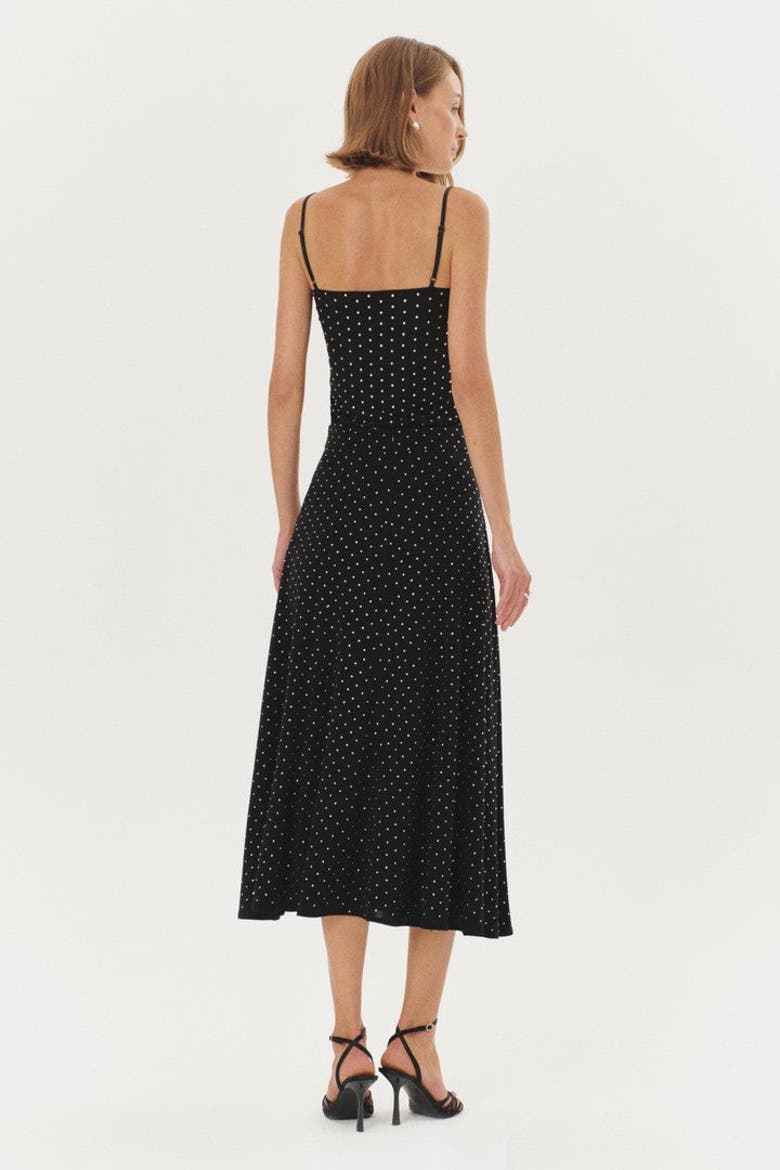 Stone Knit Midi Skirt, Alternate, color, BLACK