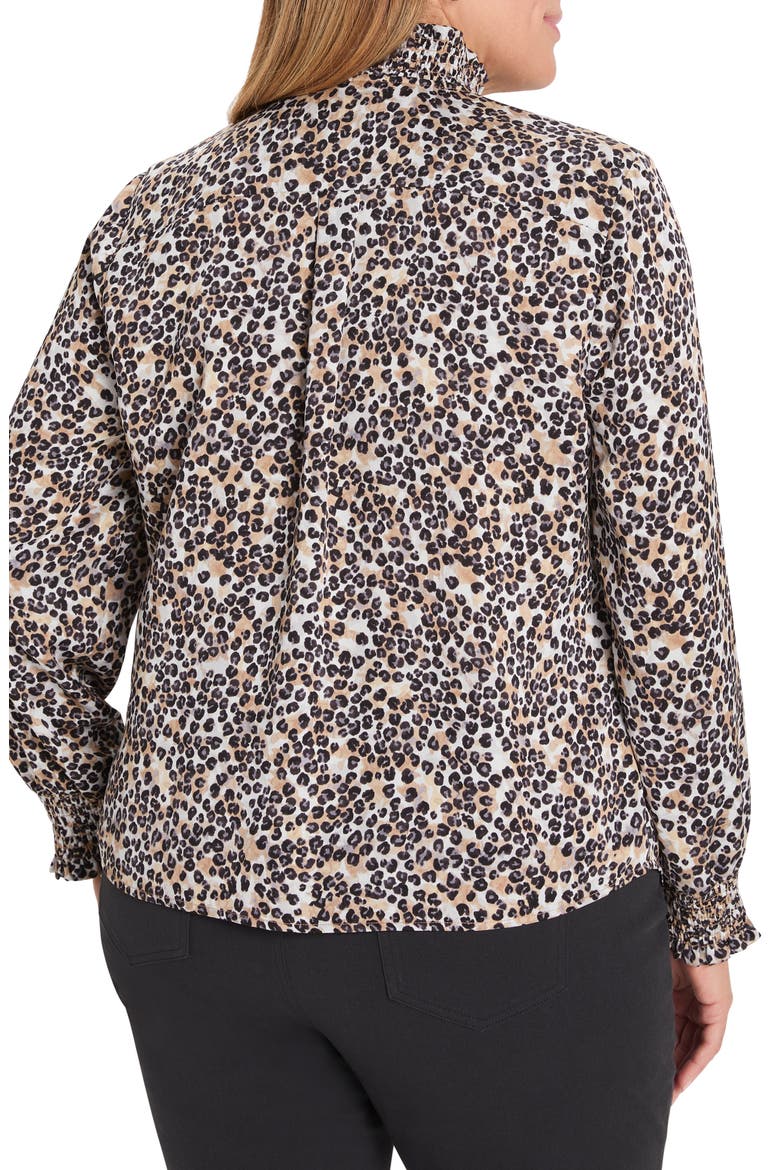 Little Leopard Long Sleeve Top, Alternate, color, NEUTRAL MULTI