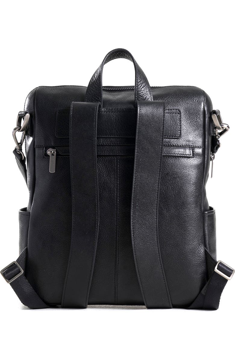 Velez Top Grain Leather Mini Backpack For Women Small Shoulder Bag Purse, Alternate, color, Black