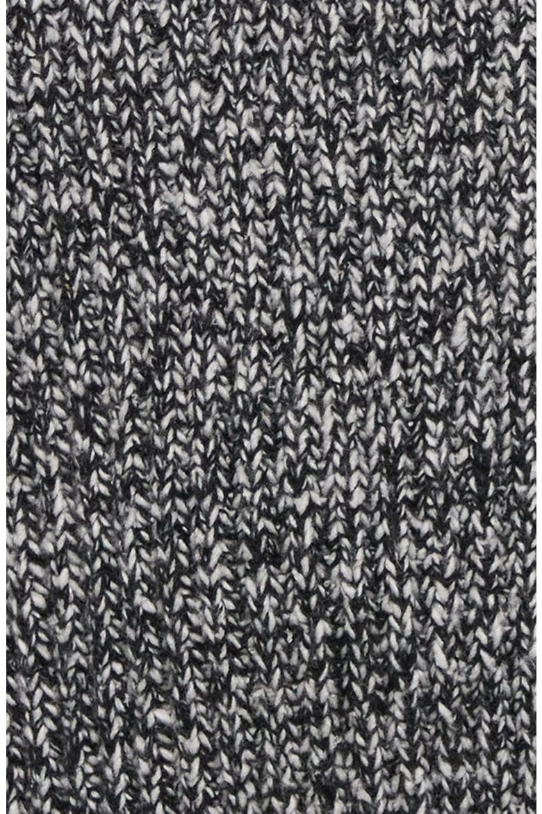 Marled Wool Blend Zip-Up Cardigan, Alternate, color, BLACK/ WHITE MARL