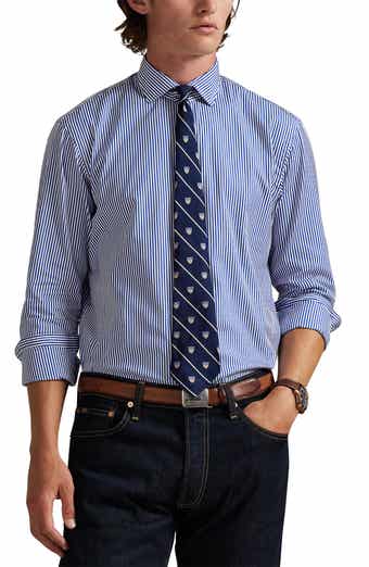 Polo Ralph Lauren Classic Fit Stripe Cotton Poplin Button-Up Shirt
