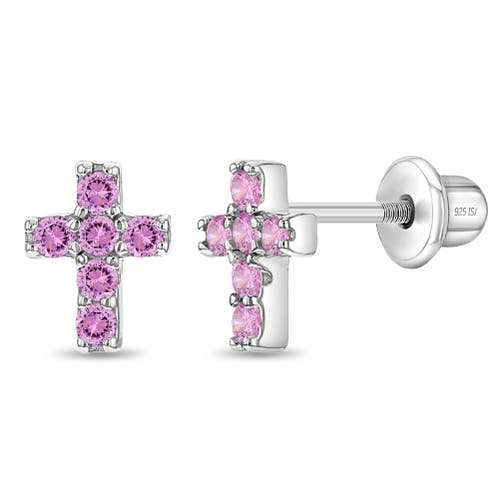 Shop In Season Jewelry The Cross Earrings In Pink