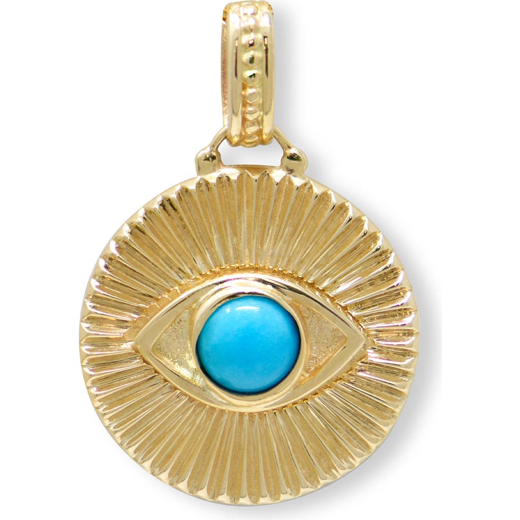 Anzie Classique Evil Eye Ripple Charm in Turquoise/aqua at Nordstrom