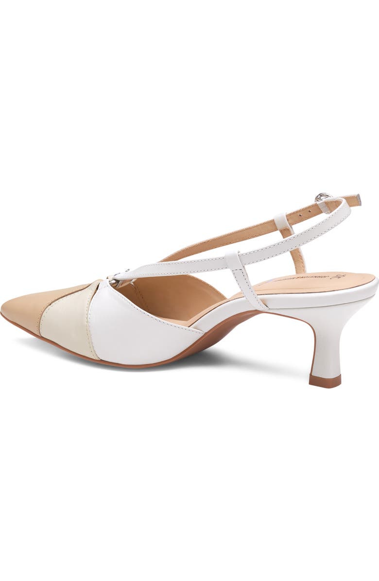 Johnston & Murphy Lindsey Ring Slingback Pump, Alternate, color, White Multi Glove Leather