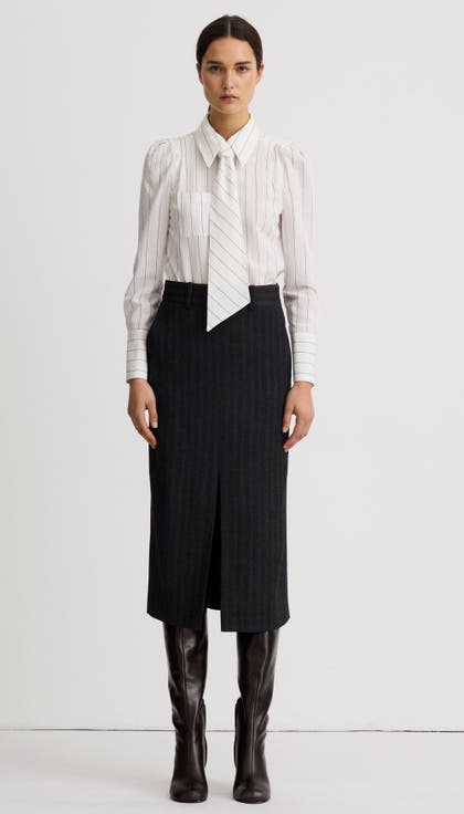 Front Slit Trouser Skirt