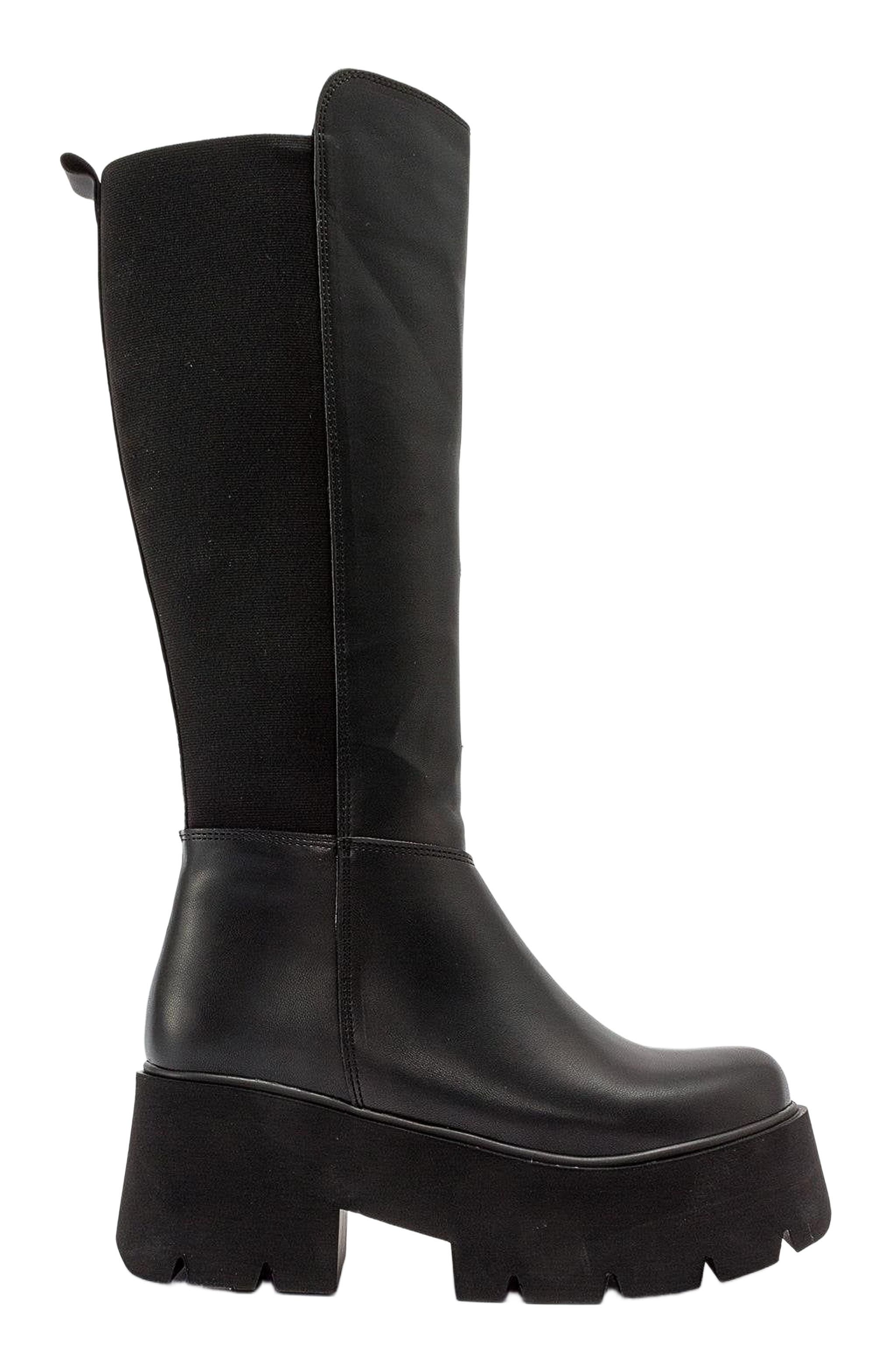 Prologue Shoes Solo Platform Boot, Alternate, color, Black Faux Leather