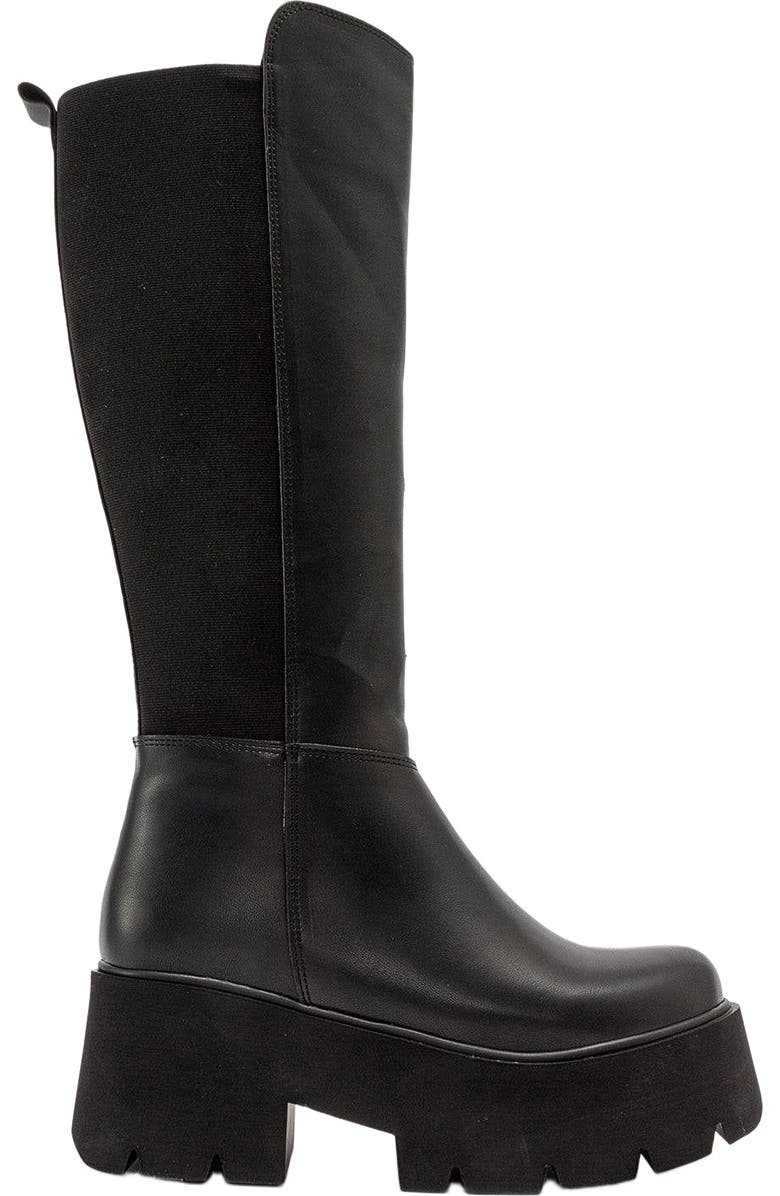 Prologue Shoes Solo Platform Boot, Alternate, color, Black Faux Leather