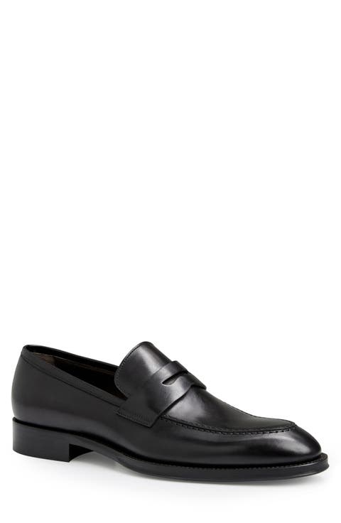 Cosmo Saffiano Leather Penny Loafer (Men)