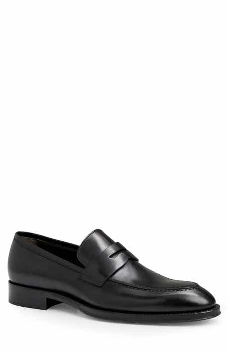 Bruno Magli Cosmo Saffiano Leather Penny Loafer
