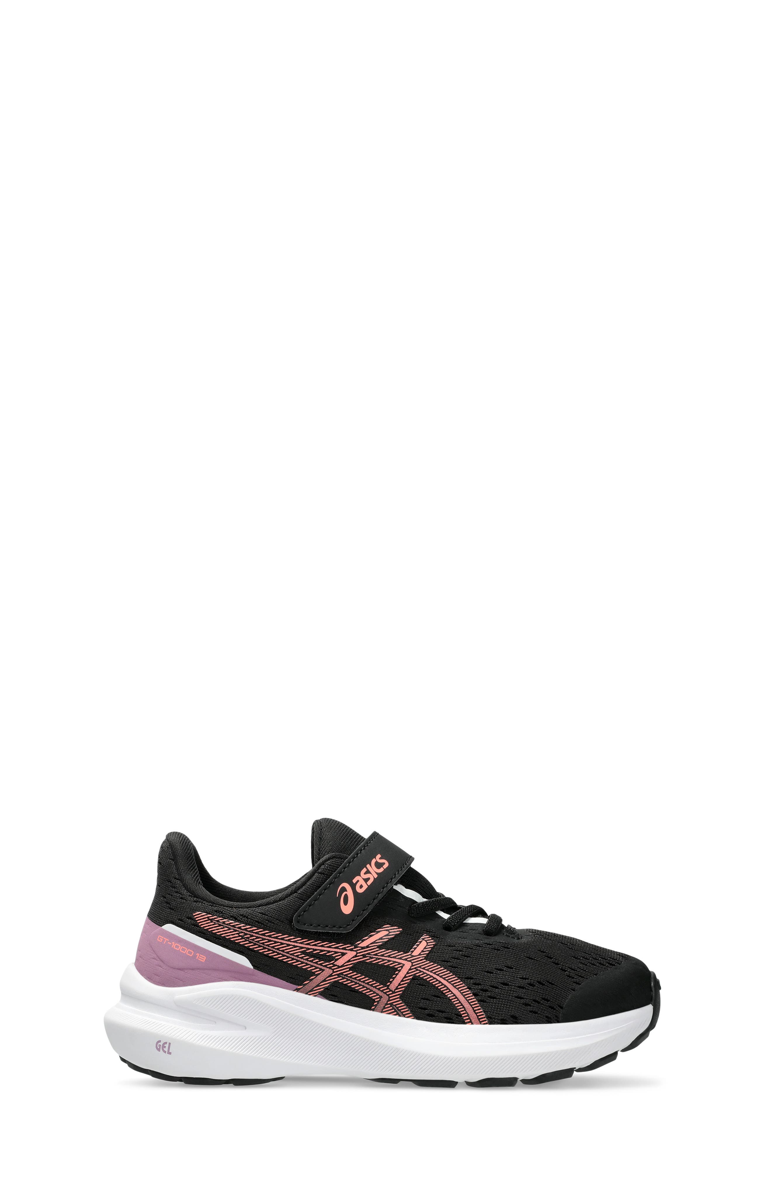 ASICS<sup>®</sup> Kids' GT-1000 13 Running Sneaker, Alternate, color, Black/Sun Coral