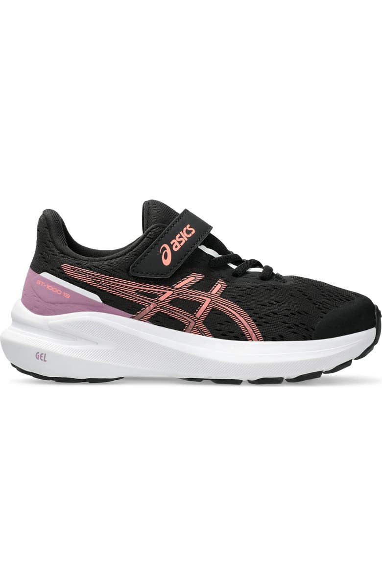 ASICS<sup>®</sup> Kids' GT-1000 13 Running Sneaker, Alternate, color, Black/Sun Coral