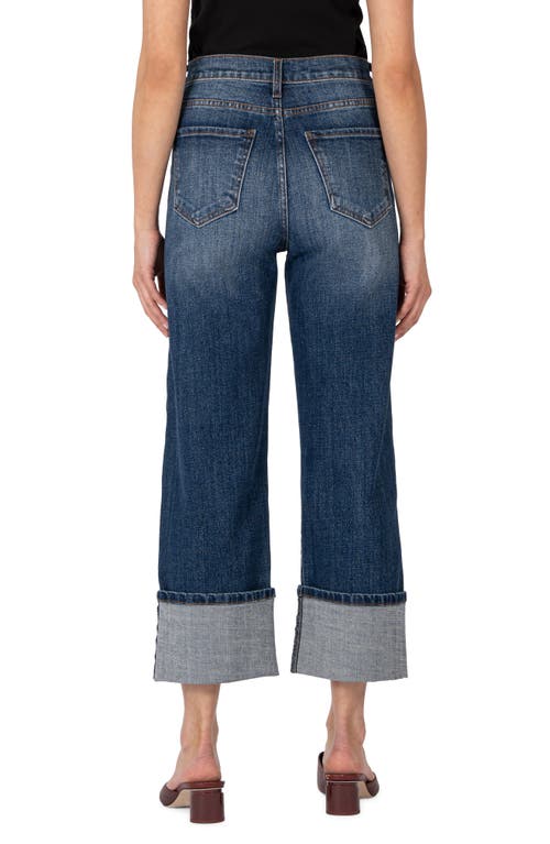 Kut From The Kloth Sienna Cuffed High Waist Wide Leg Jeans In Unspeakable