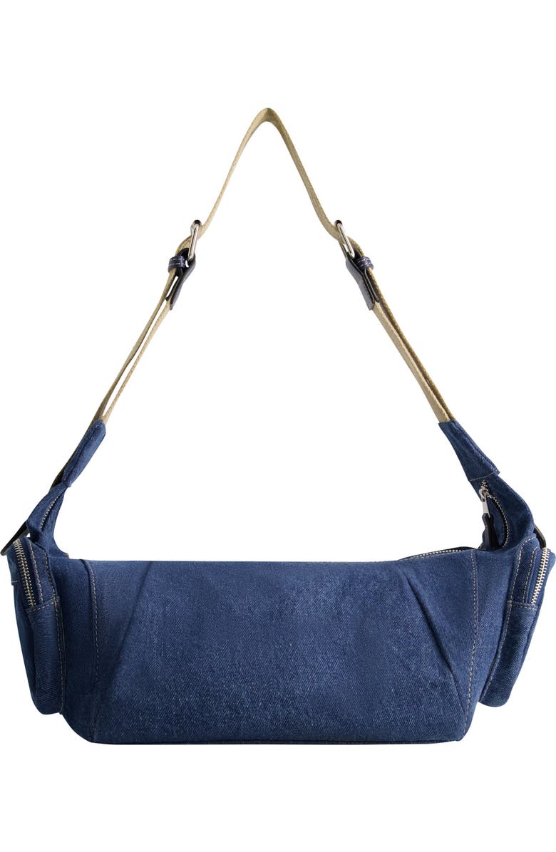 True Religion Horseshoe Patch Shoulder Bag, Alternate, color, Dark Denim