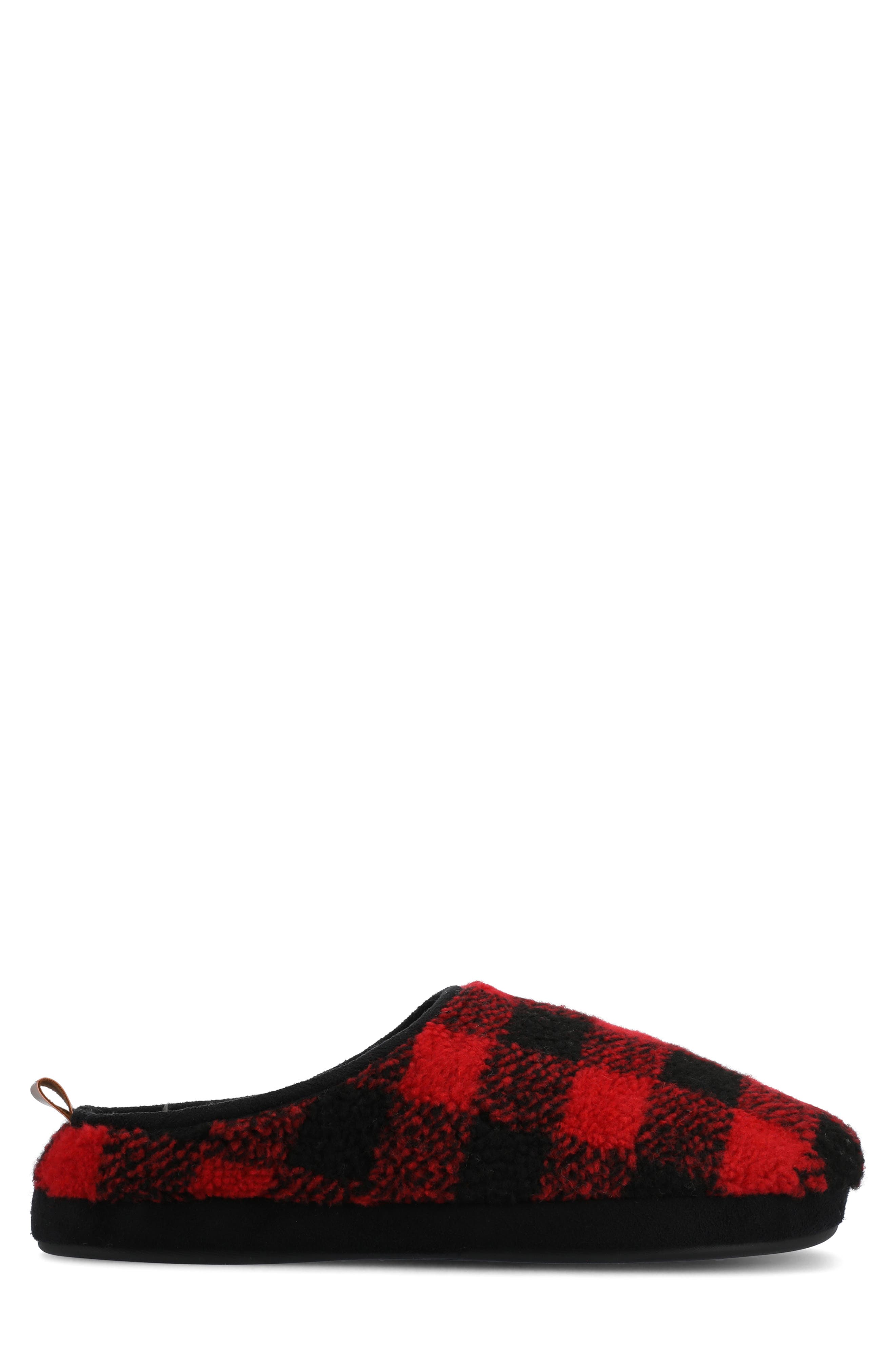 TAFT Lance Faux Fur Slipper, Alternate, color, Red