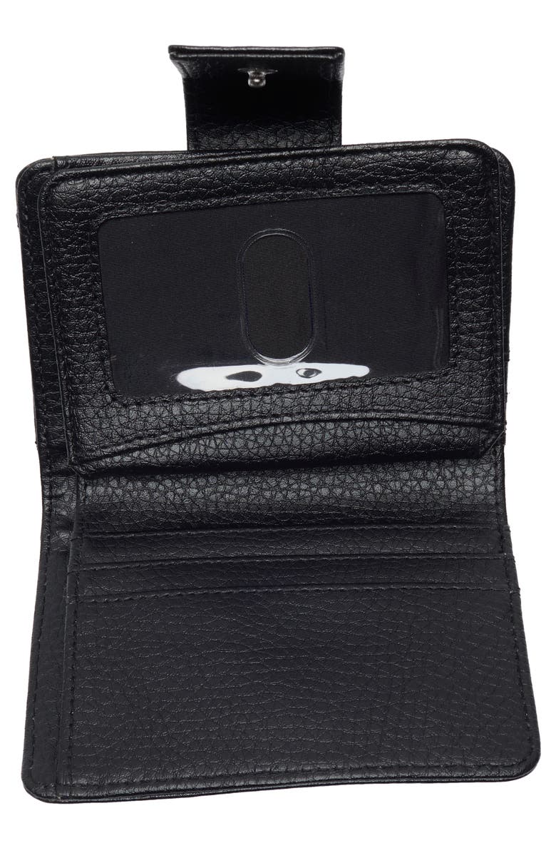 MUNDI SMALL LEATHER GOODS Pixie Leather Card Case, Alternate, color, Black