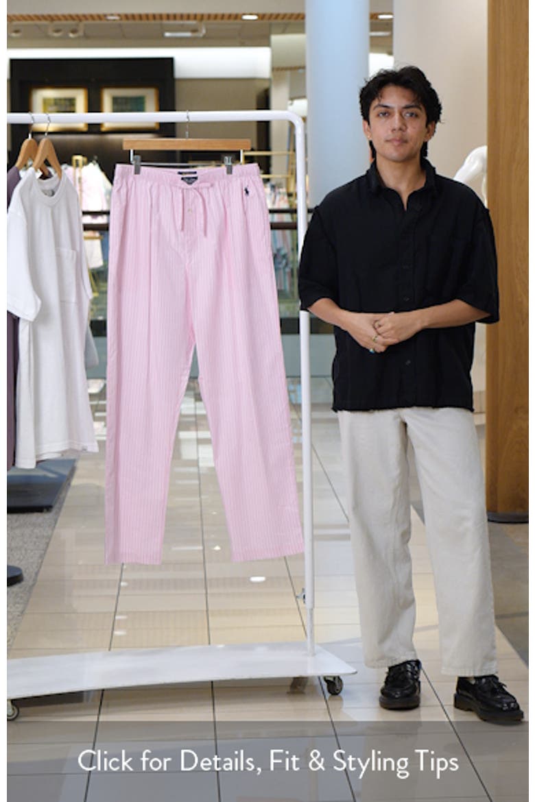 Stripe Cotton Pajama Pants video