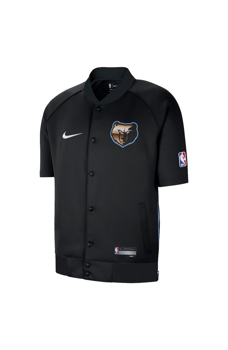 Nike Men's Nike Black Memphis Grizzlies 2022/23 City Edition Showtime Raglan Short Sleeve Full-Snap Jacket, Alternate, color,