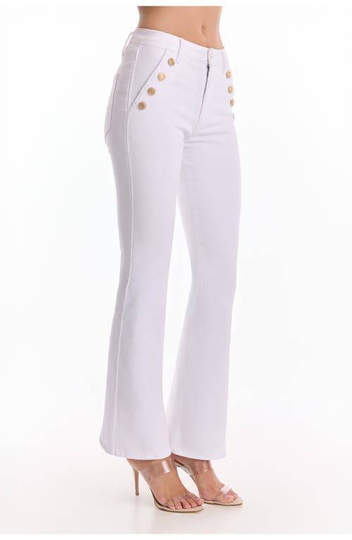 The Noli Shop Allegra Bootcut High-rise Jeans In White