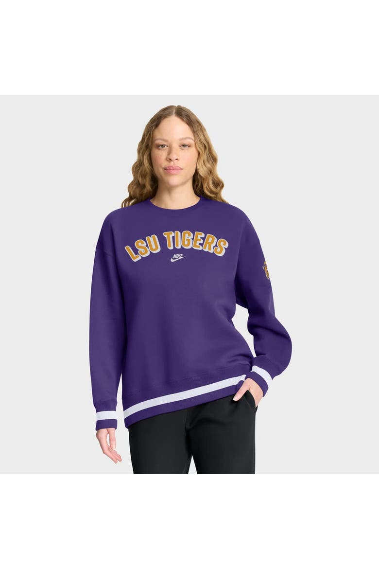 Women's Nike Purple LSU Tigers Oversized Legacy Phoenix Sweatshirt, Main, color, Purple