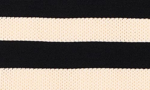 Mango Stripe Knit Midi Skirt In Black