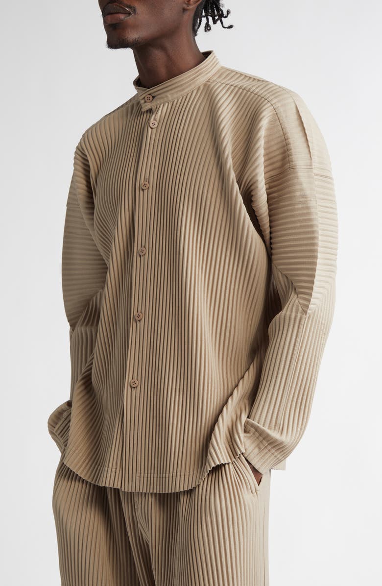 Homme Plissé Issey Miyake Monthly Colors September Pleated Button-Up Shirt, Alternate, color, 