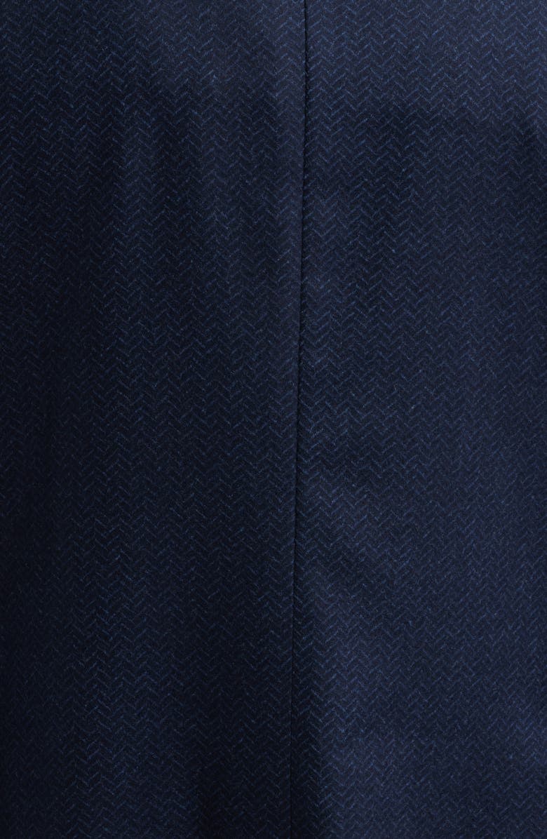 Canali Kai Trim Fit Navy Wool Herringbone Sport Coat, Alternate, color,