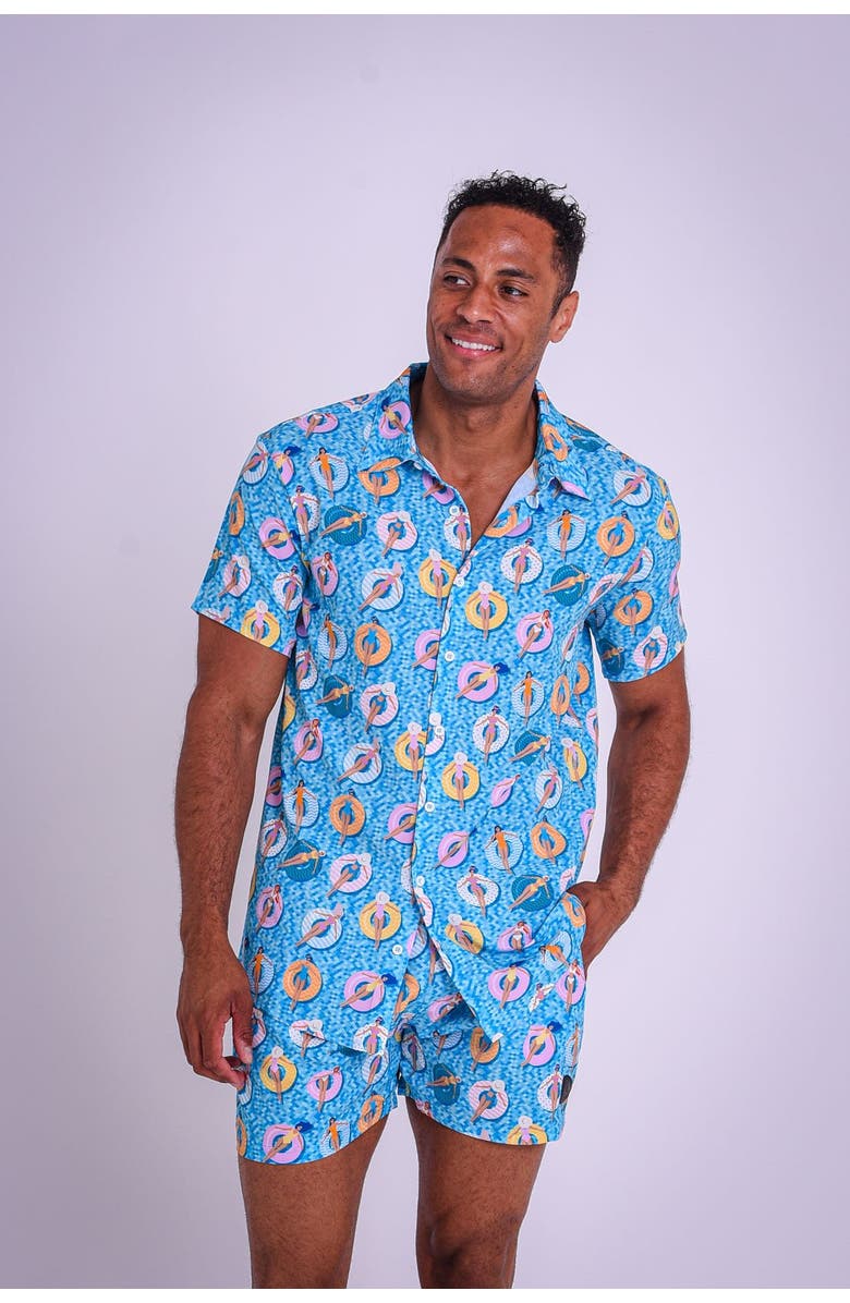 OOSC Poolside Men's Short Sleeve Shirt, Main, color, Multi