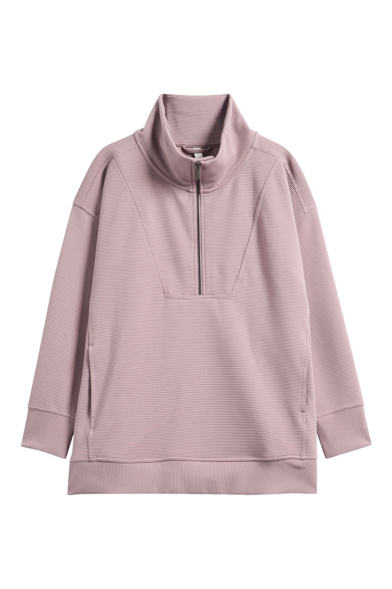 Kickback Ottoman Half Zip Tunic, Alternate, color, PURPLE DOVE