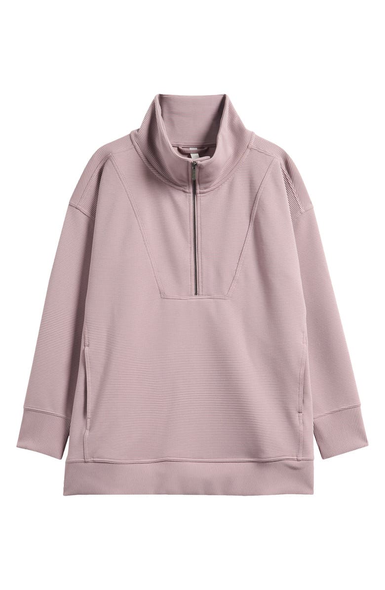 Zella Kickback Ottoman Half Zip Tunic, Alternate, color, Purple Dove