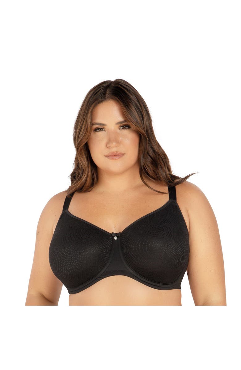 Parfait Pearl Non-Padded Seamless Minimizer Bra, Alternate, color, Black