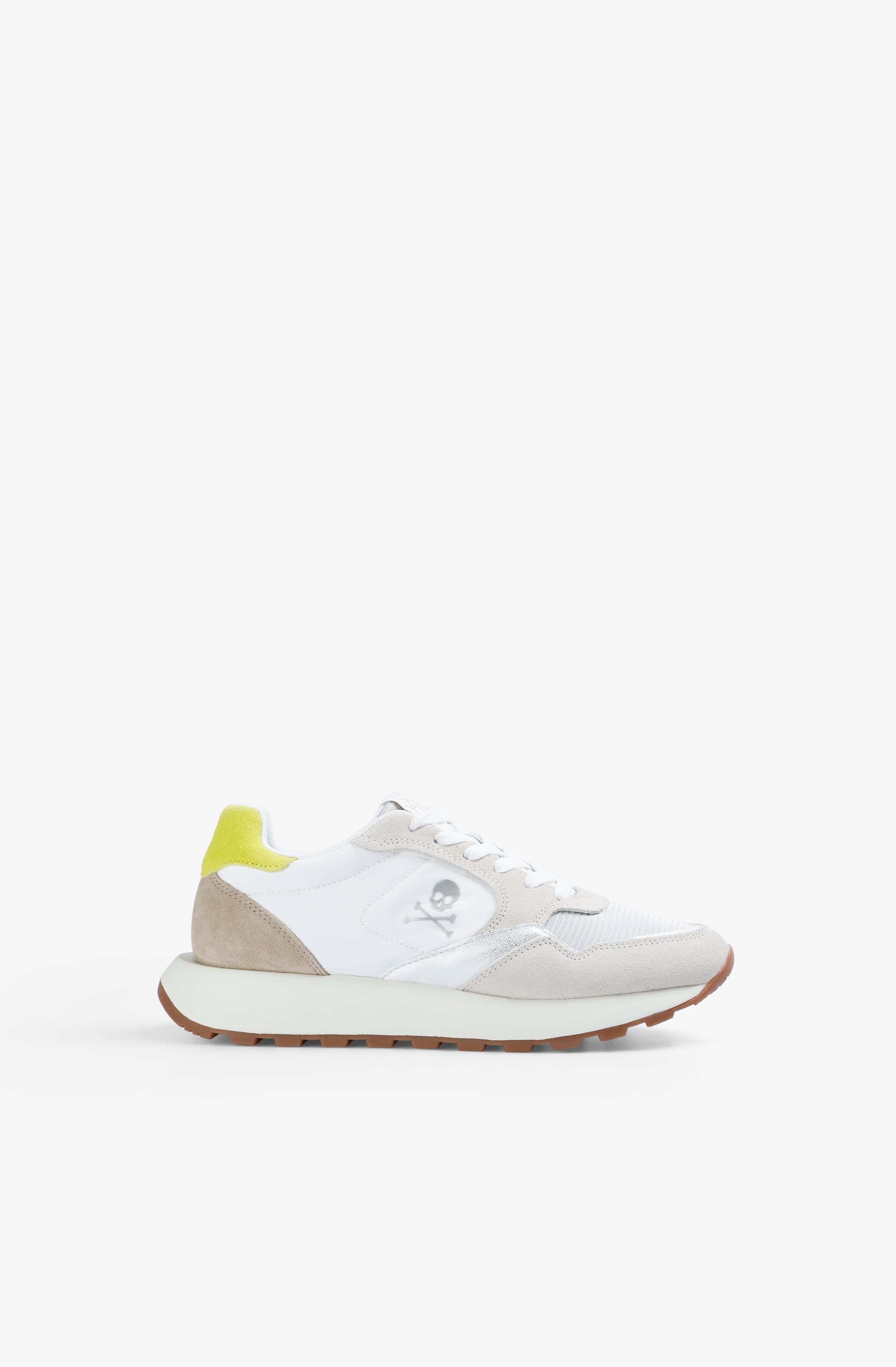 Scalpers Gina Sneakers W, Main, color, Offwhite-Lime