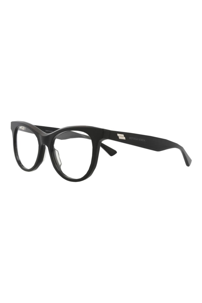 52mm Round Optical Glasses, Alternate, color, BLACK BLACK TRANSPARENT