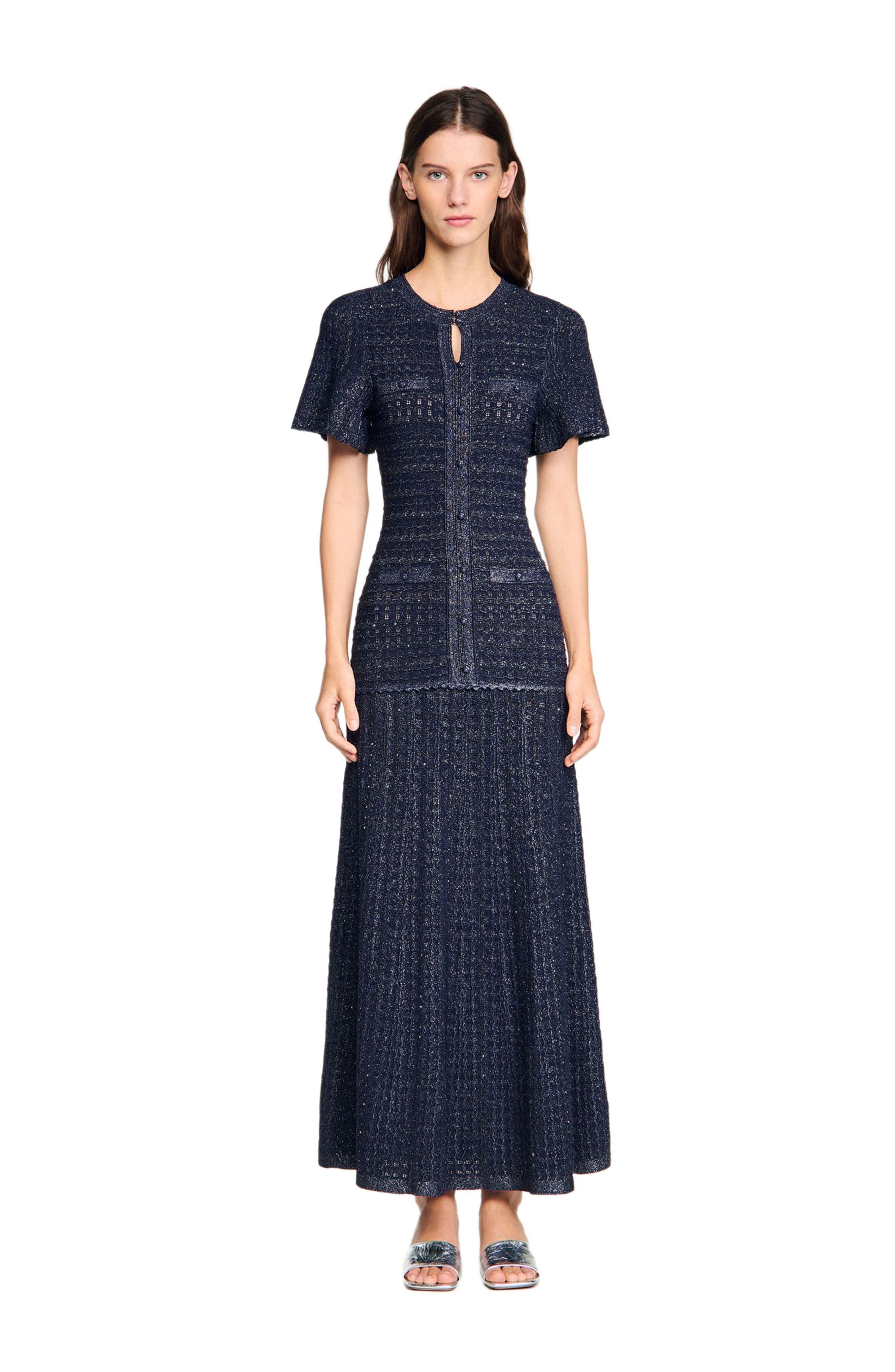 Rhinestone knit maxi dress - image 3