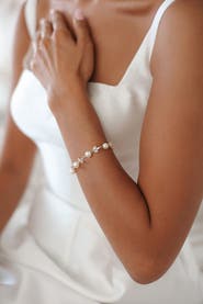 Untamed Petals Forever Pearl and Crystal Bracelet